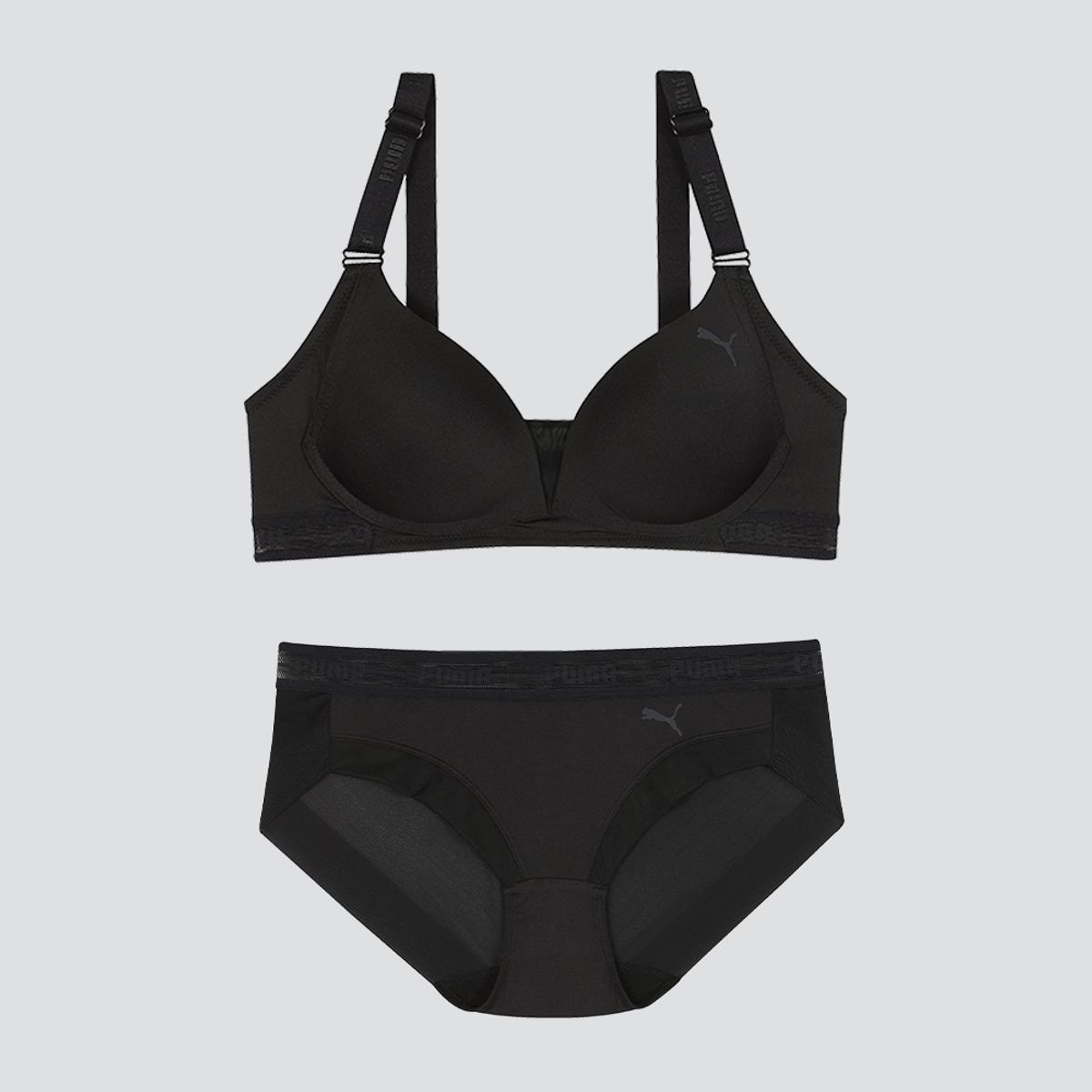 푸마 바디웨어(PUMA BODYWEAR) [브라1+팬티2]더블 하트 볼륨 브라팬티 SET