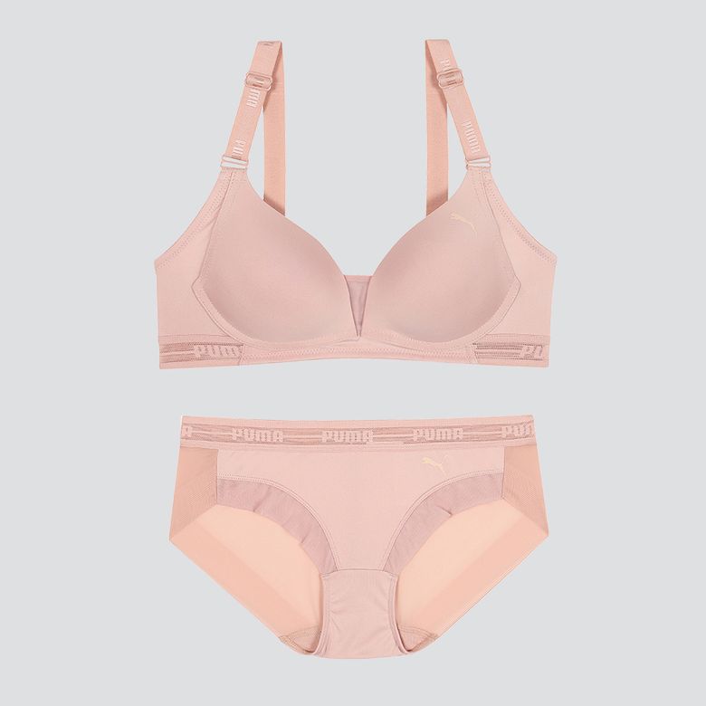 [브라1+팬티2]더블 하트 볼륨 브라팬티 SET