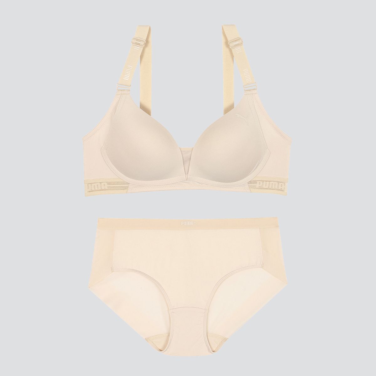 푸마 바디웨어(PUMA BODYWEAR) [브라1+팬티2]더블 하트 볼륨 브라팬티 SET