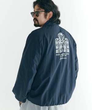 [빅사이즈]스템프 윈드브레이커 코치 자켓 네이비