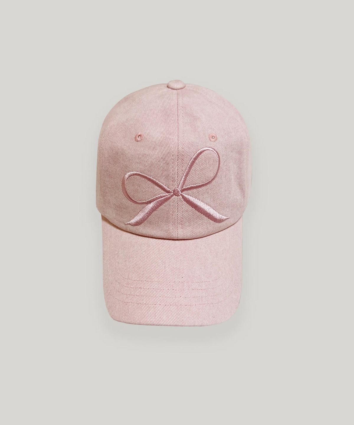 유베이지(UBEIGE) 리본 피그먼트 볼캡 (Pink)