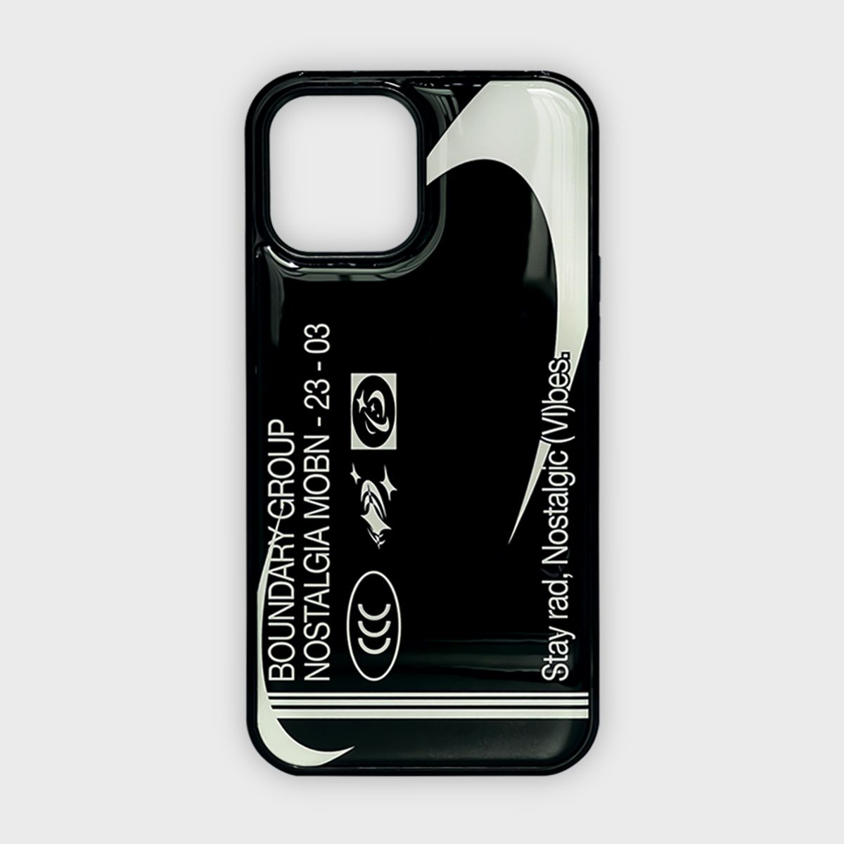 메모리즈바운더리(MEMORIESBOUNDARY) Nostalgic Vibes Phone Case (BK)