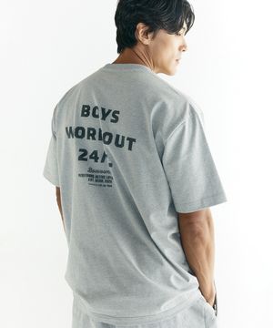 [빅사이즈]웍아웃 헤비 코튼 티셔츠 멜란지