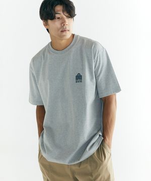 [빅사이즈]스템프 헤비 코튼 티셔츠 멜란지