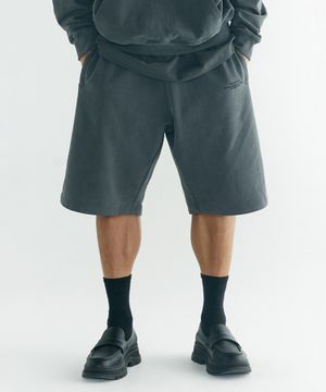 [빅사이즈]BVM 헤비 피그먼트 버뮤다 팬츠 차콜