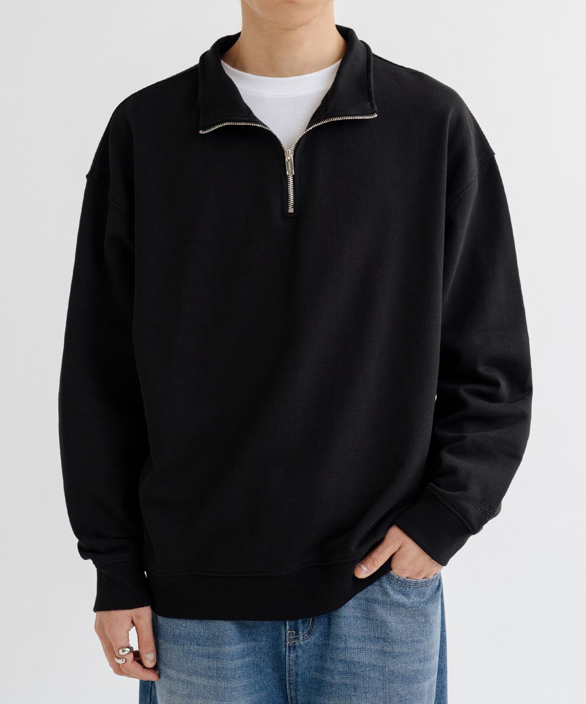 スウェット・トレーナー *MUSINSA STANDARD* Oversized collared half zip-up sweatshirt MUSINSA | MUSINSA STANDARD Oversized Collared Half Zip-up