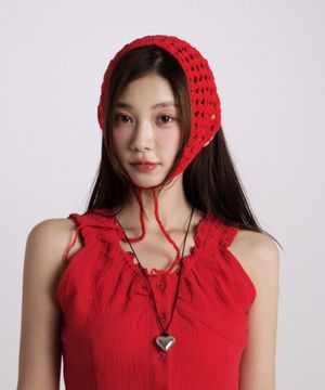 시그니처 하트 가죽끈 목걸이