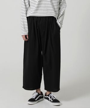 끈조절 올밴딩 핀턱 벌룬 와이드 팬츠