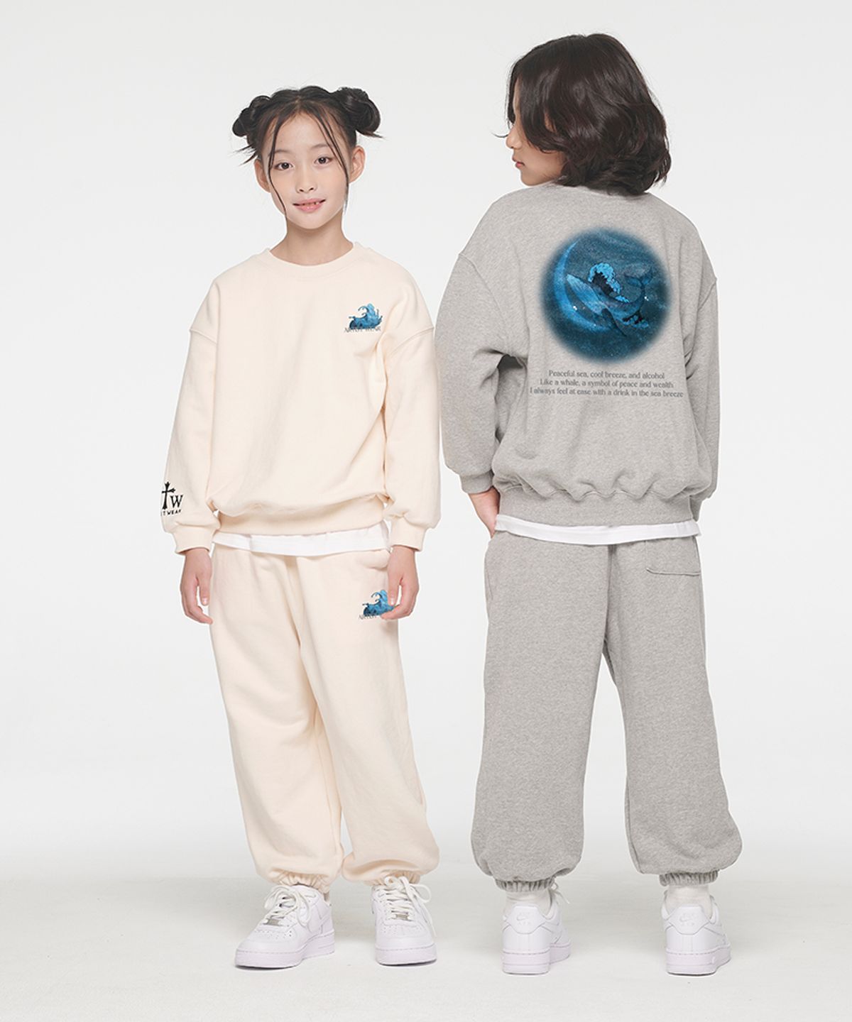 아티스트웨어 키즈(ARTISTWEARKIDS) [ATW] 키즈 문라이트웨일 셋업_GY