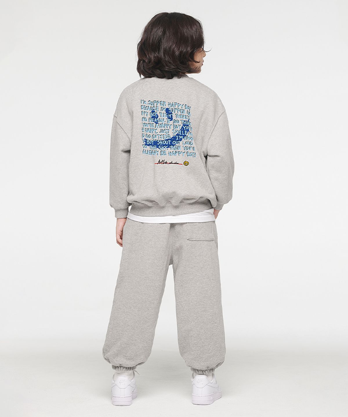 아티스트웨어 키즈(ARTISTWEARKIDS) [ATW] 키즈 수퍼해피 셋업_GY