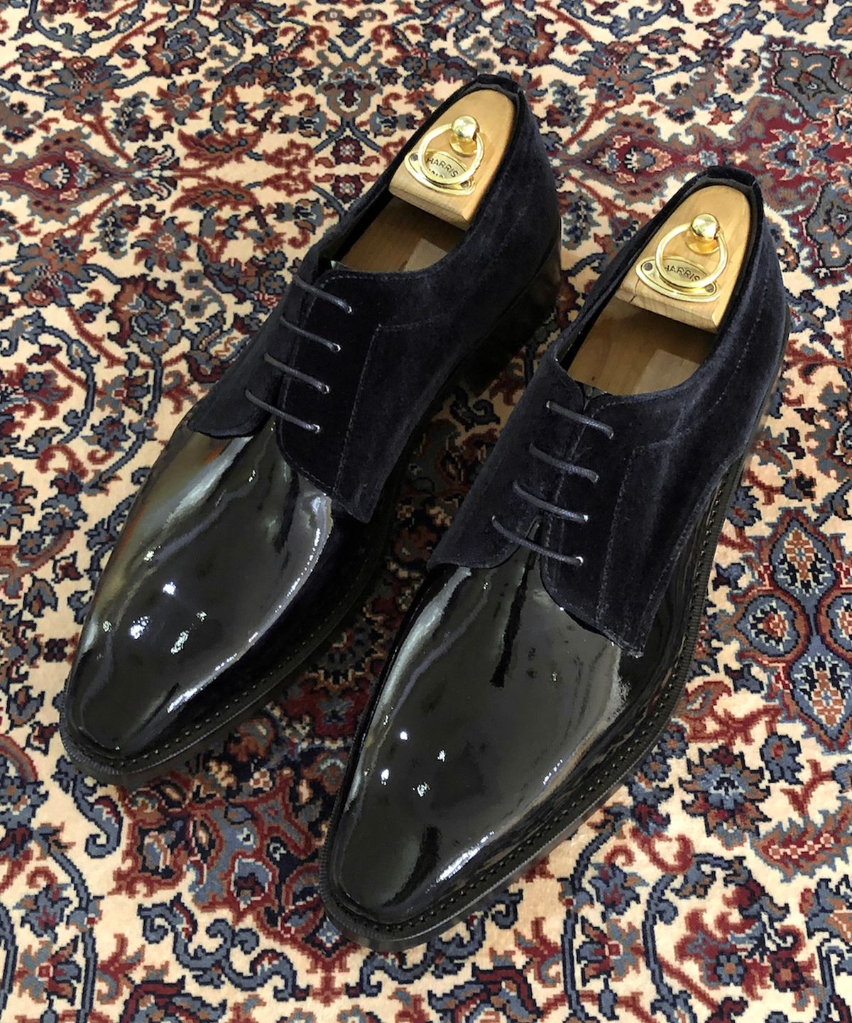 조앤슈(JOENSHOE) 마일드 하프 벨벳 옥스퍼드 크링크 블랙