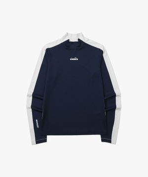 쿨코어 하프넥 티셔츠 우먼 NAVY