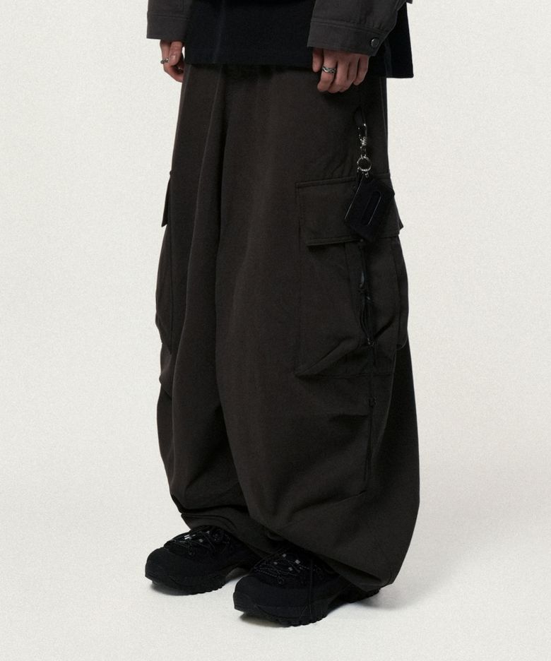 Andy Twill Balloon Cargo Pants Charcoal