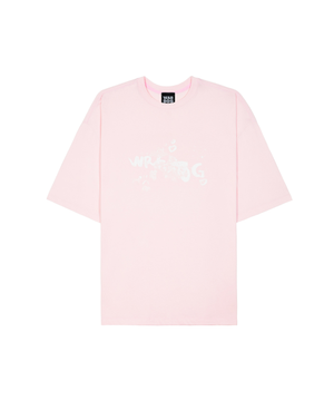 엔와이씨 로고 티셔츠 베이비 핑크