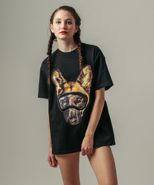 고글 티셔츠 블랙