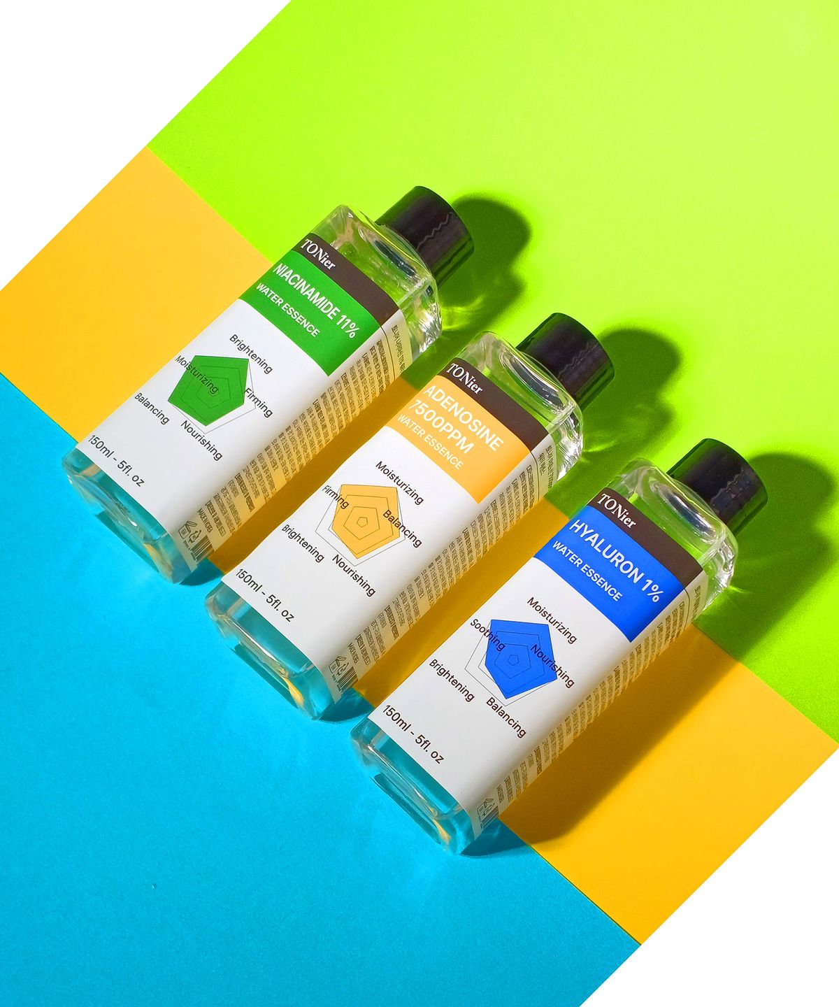 토니어(TONIER) 워터에센스 150ml 3종 히알루론산 나이아신아마이드 아데노신