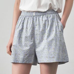 블루스 플라워 반바지 잠옷