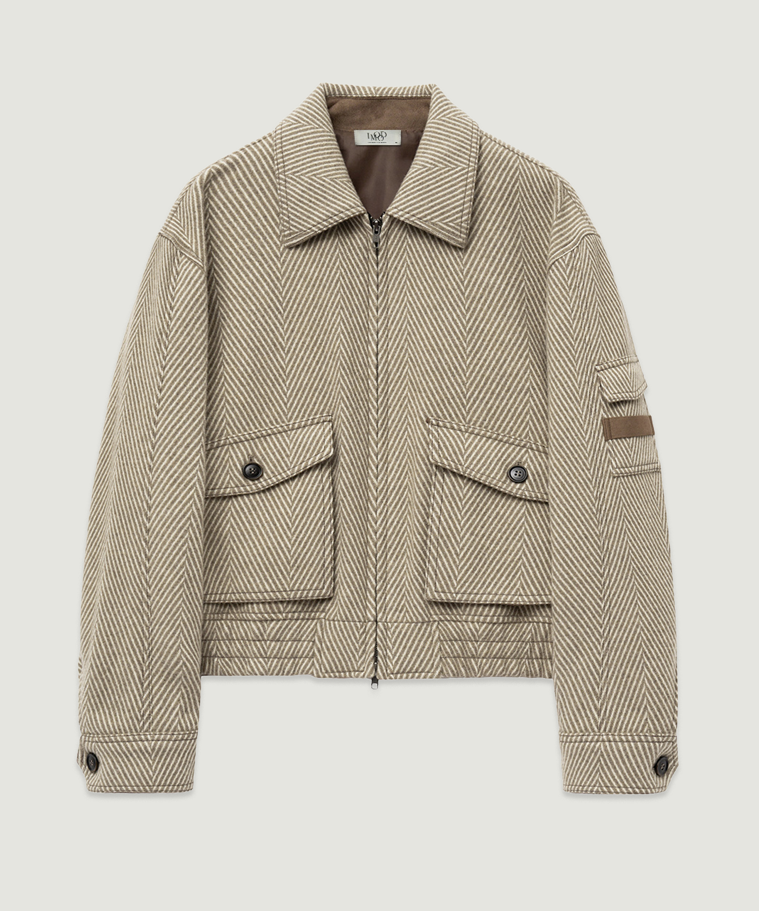 LMOOD blouson jacket 韓国ブランド 44サイズ MUSINSA | LMOOD Shepherd Wool Blouson Jacket Twill Beige