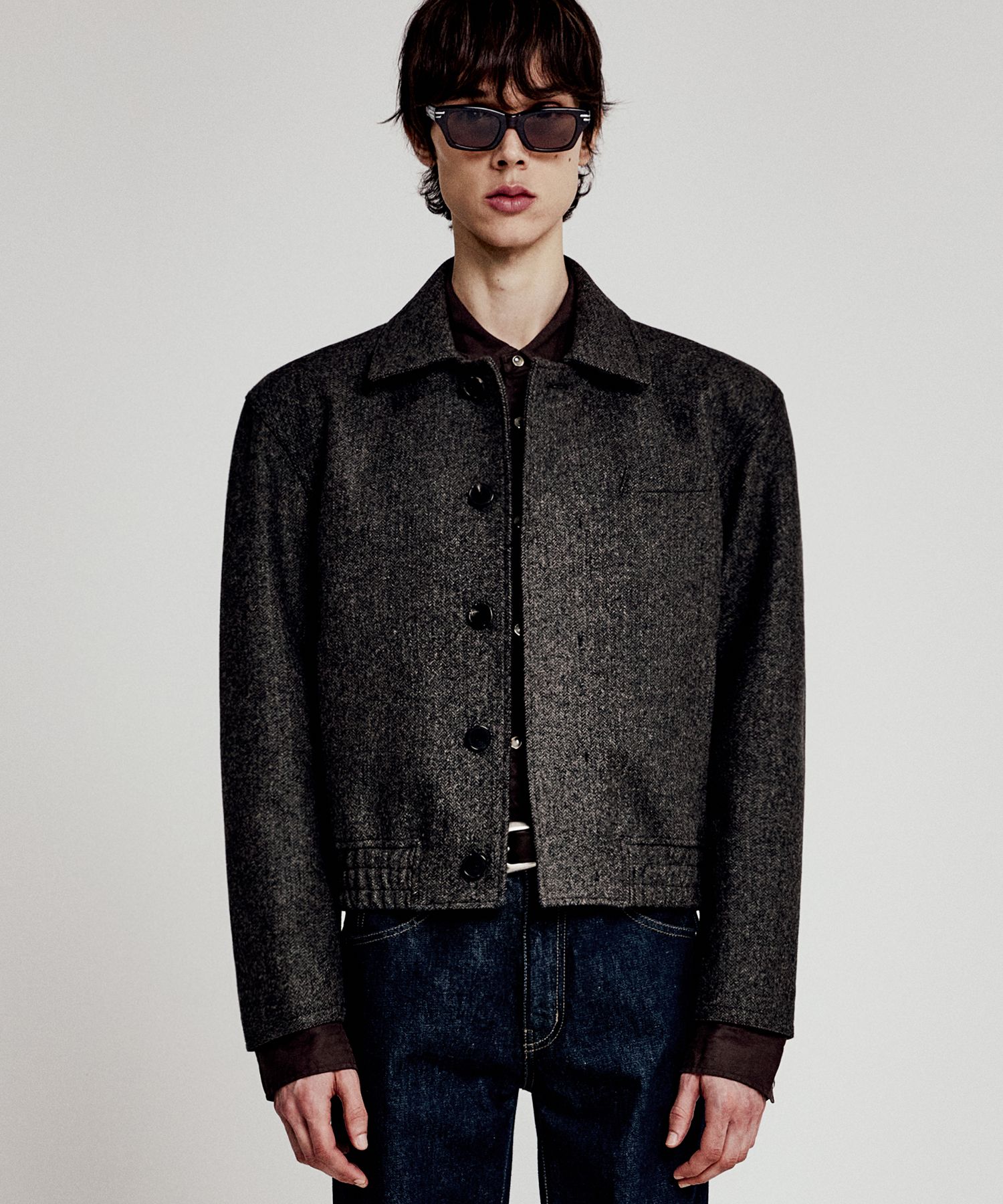 ジャケット・アウター LMOOD Elberton Wool Blouson Jacket MUSINSA公式 | LMOOD エルバートン ウールブルゾンジャケット NED ブラウン