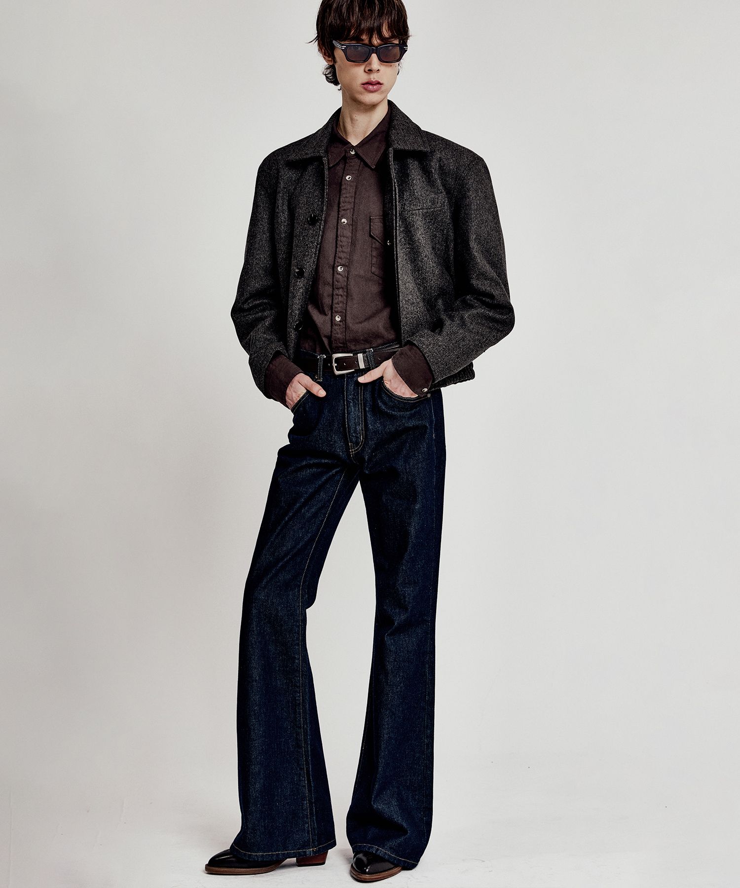 LMOOD ■ Jeanne flare denim MUSINSA | LMOOD Jeanne flare denim indigo