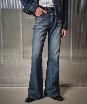 잔느 플레어 데님 프렌치 블루