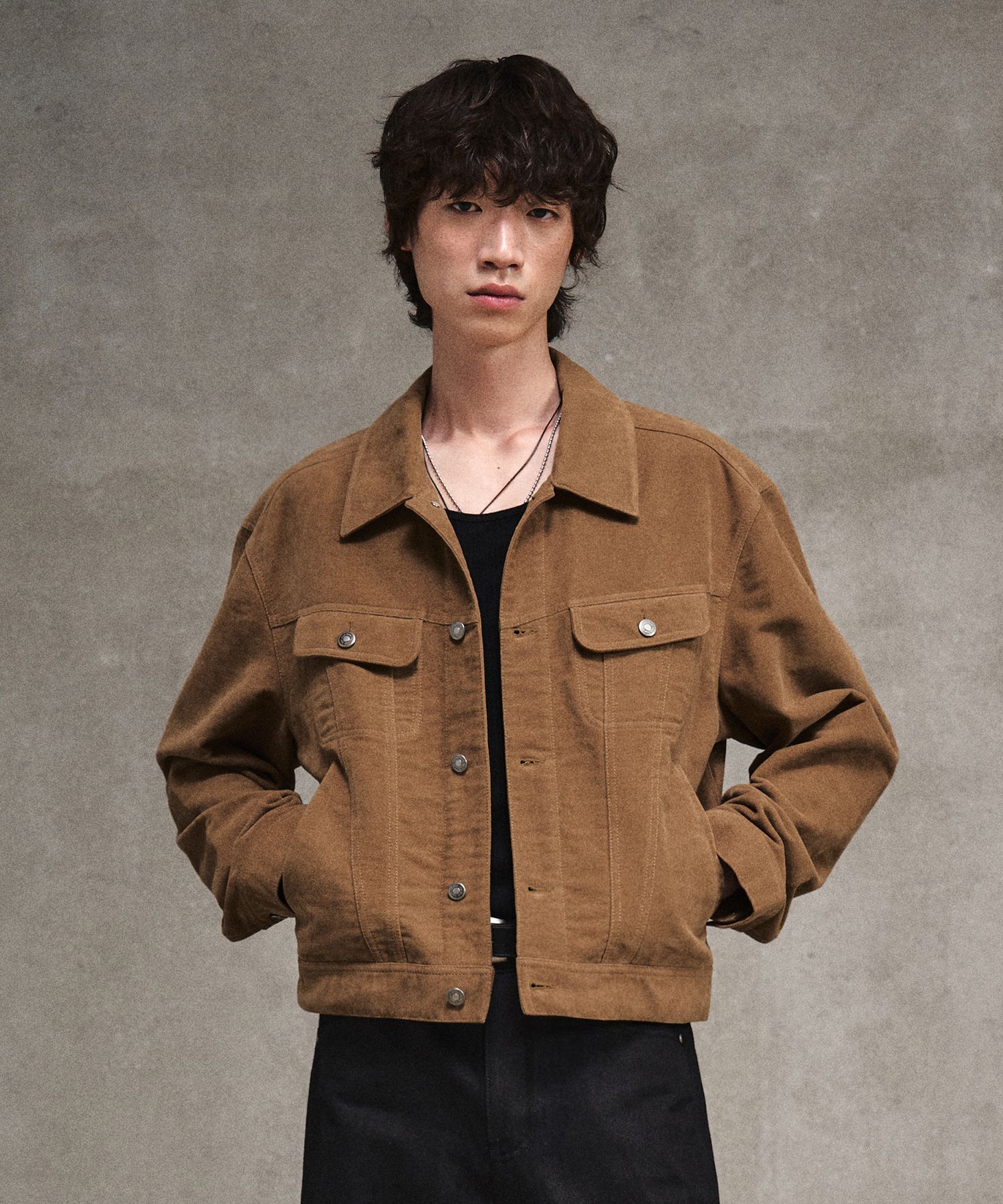 MUSINSA公式 | LMOOD バーボンモールスキントラッカージャケットチェス 