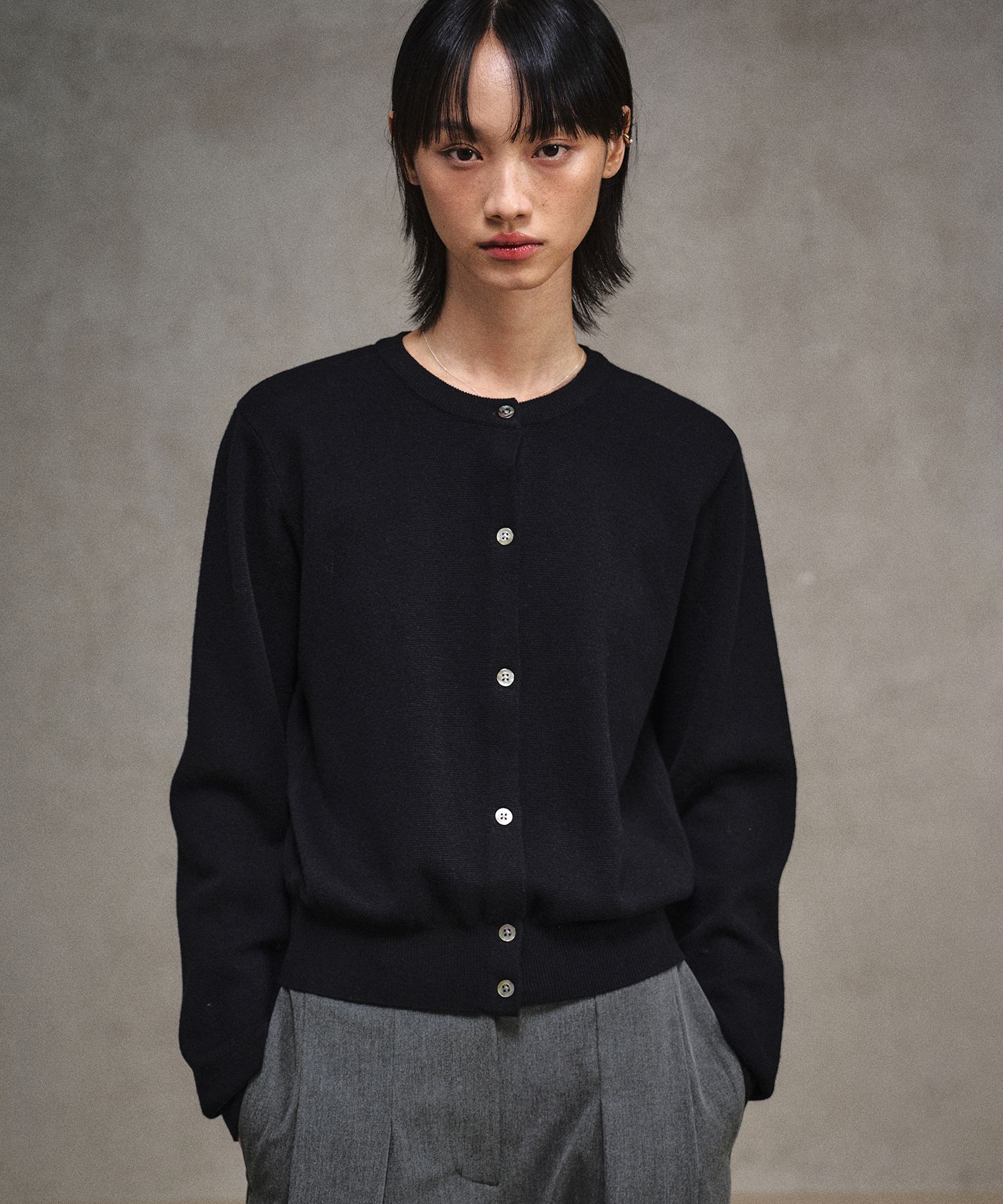 LMOOD ■ Iconic LD Wool Cotton Round Cardigan MUSINSA | LMOOD Iconic LD Wool Cotton Round Cardigan Russian Red