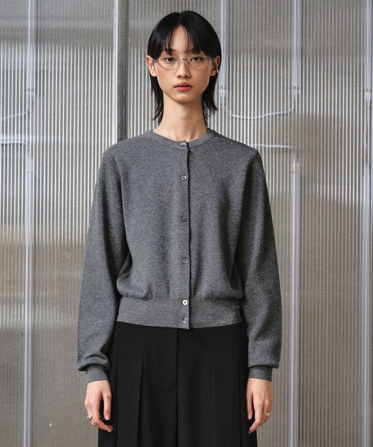 LMOOD ■ Iconic LD Wool Cotton Round Cardigan MUSINSA | LMOOD (W) Iconic LD Wool Cotton Round Cardigan Black