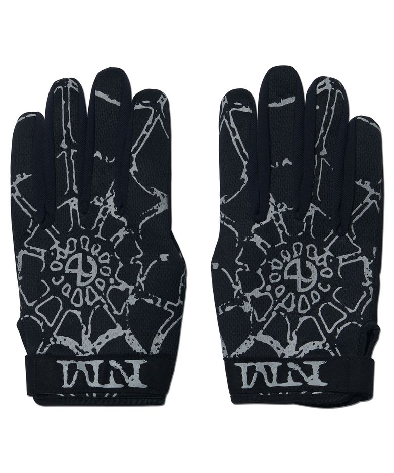 REFLECTIVE WEB GLOVES - BLACK