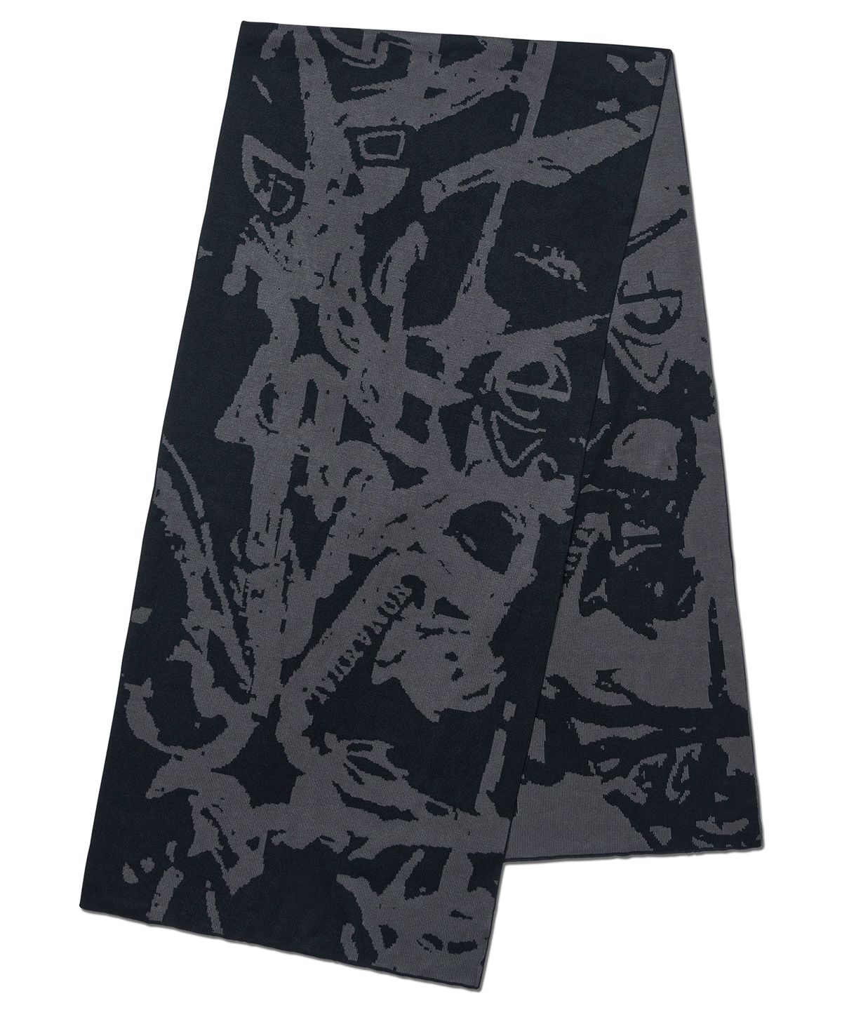 노매뉴얼(NOMANUAL) N.S JACQUARD MUFFLER - BLACK