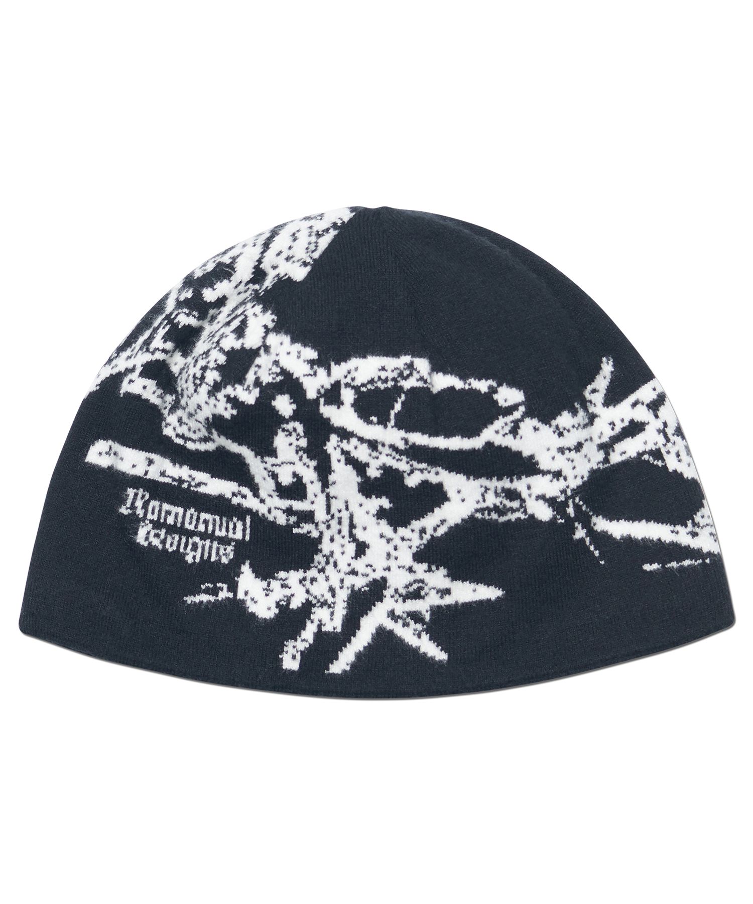 MUSINSA | NOMANUAL GRAPHIC JACQUARD BEANIE - BLACK