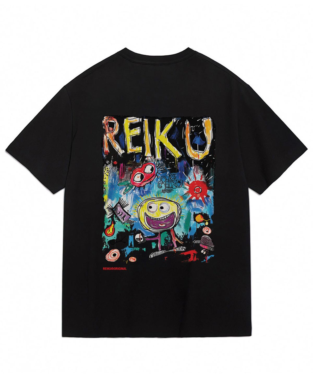 레이쿠(REIKU) RK 11 short tshirt black 스페이스맨 검정 반팔티
