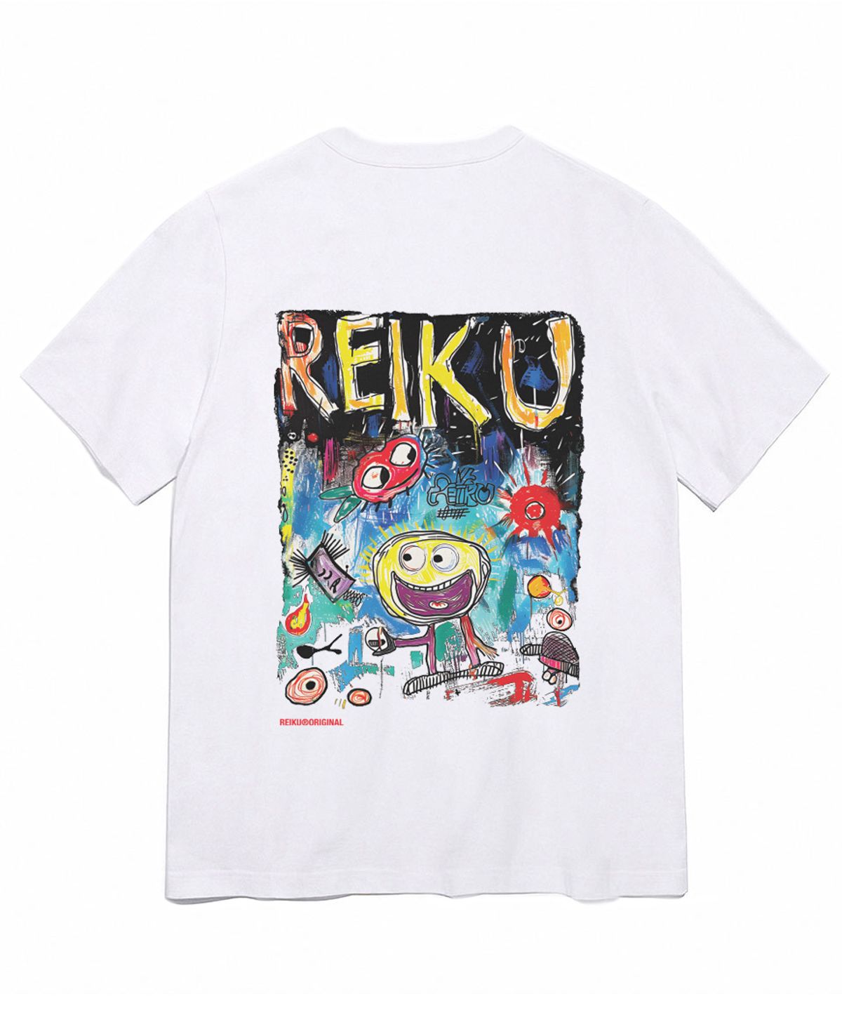 레이쿠(REIKU) RK 11 short tshirt white 스페이스맨 흰색 반팔티
