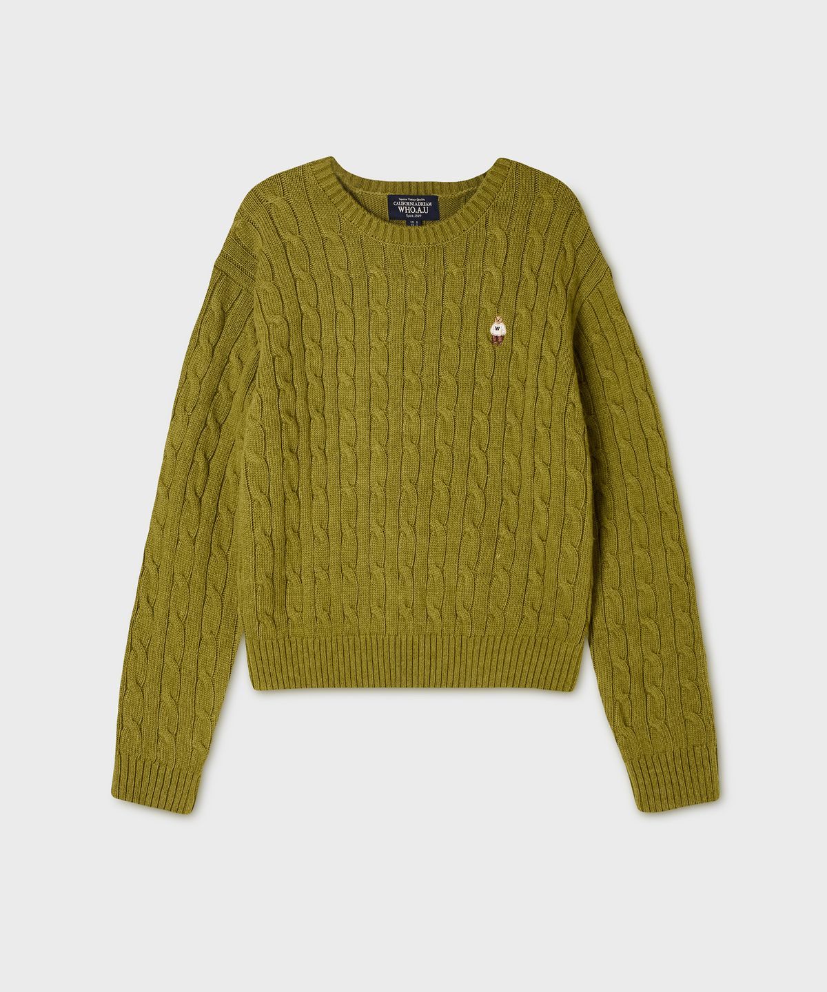 후아유(WHO.A.U) Steve Cable R-neck Pullover / WHKAG4921F