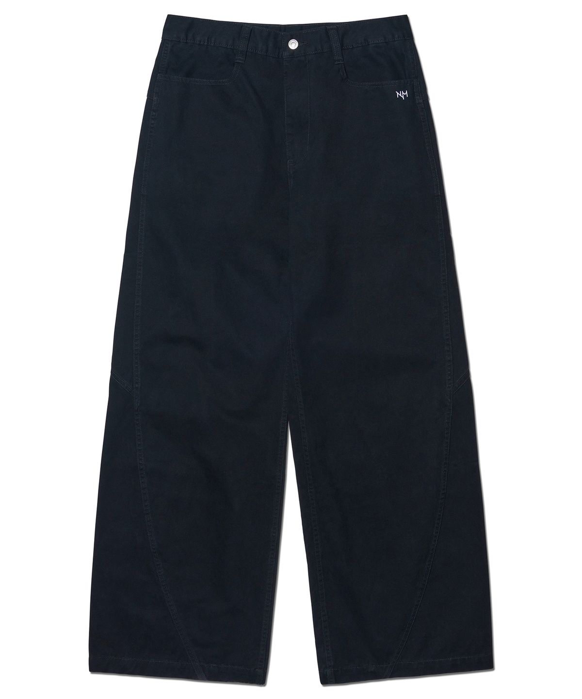 노매뉴얼(NOMANUAL) OVERSIZED V.C PANTS - WASHED BLACK