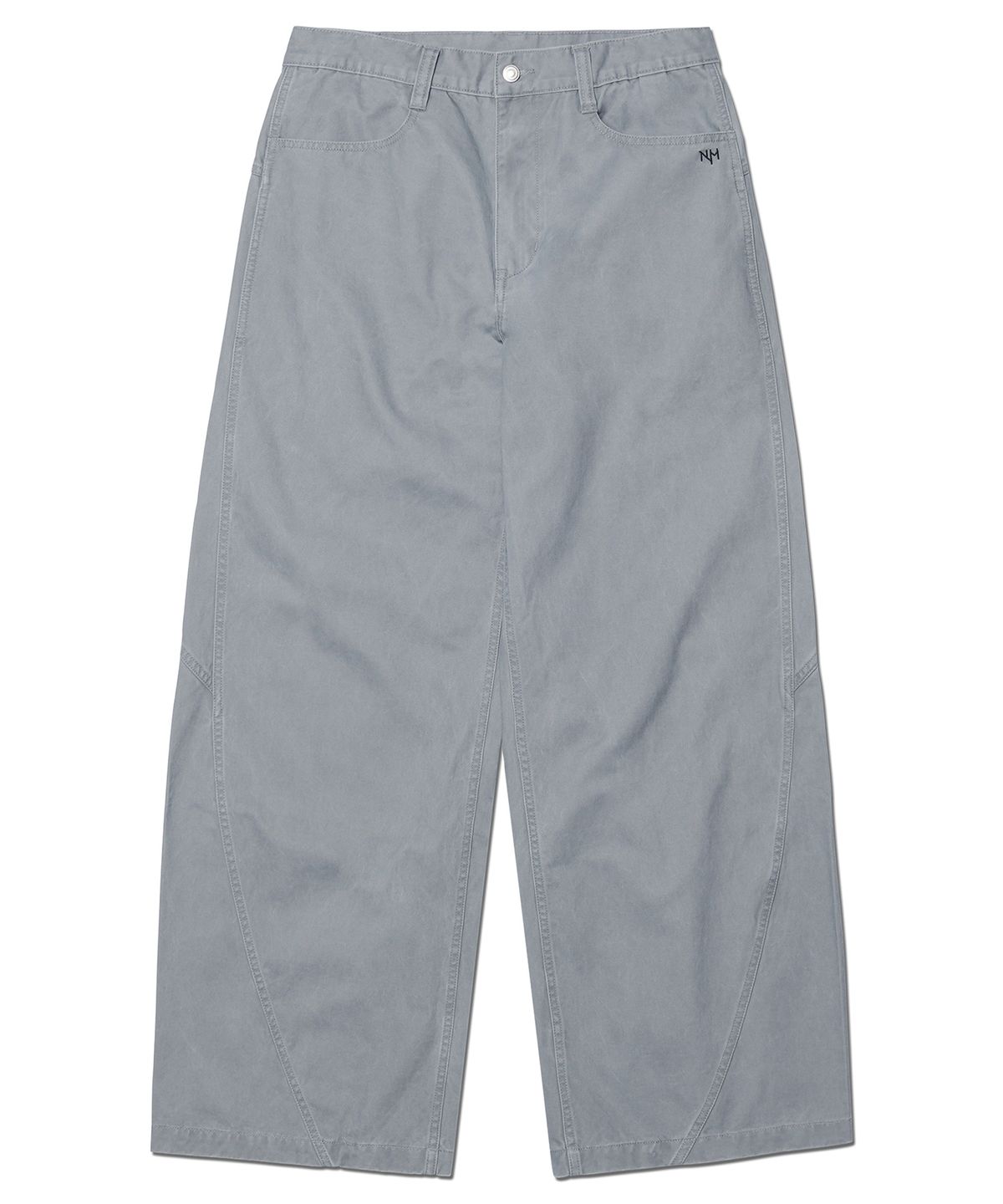 노매뉴얼(NOMANUAL) OVERSIZED V.C PANTS - WASHED GRAY