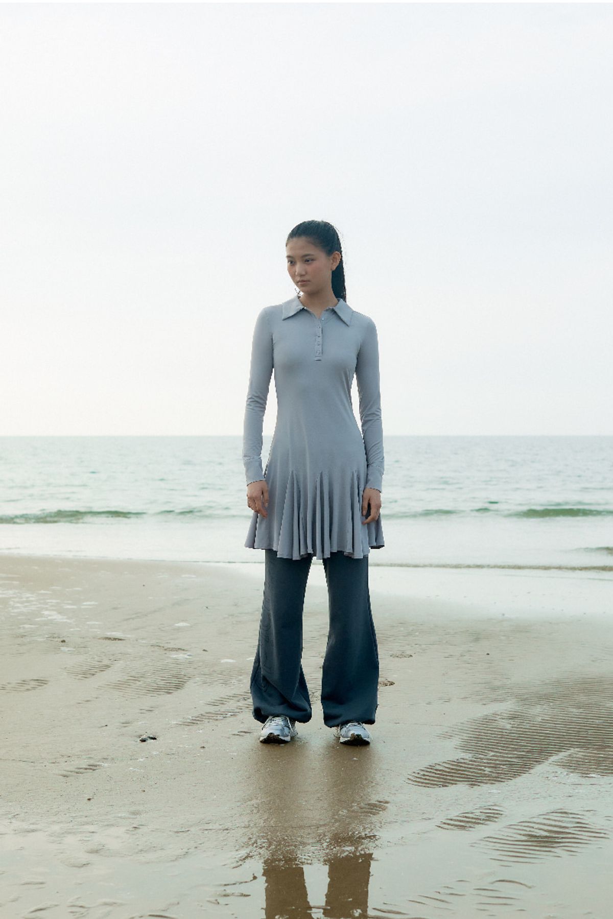 큐피도(KUPIDO) Daisy shirts dress _ grey
