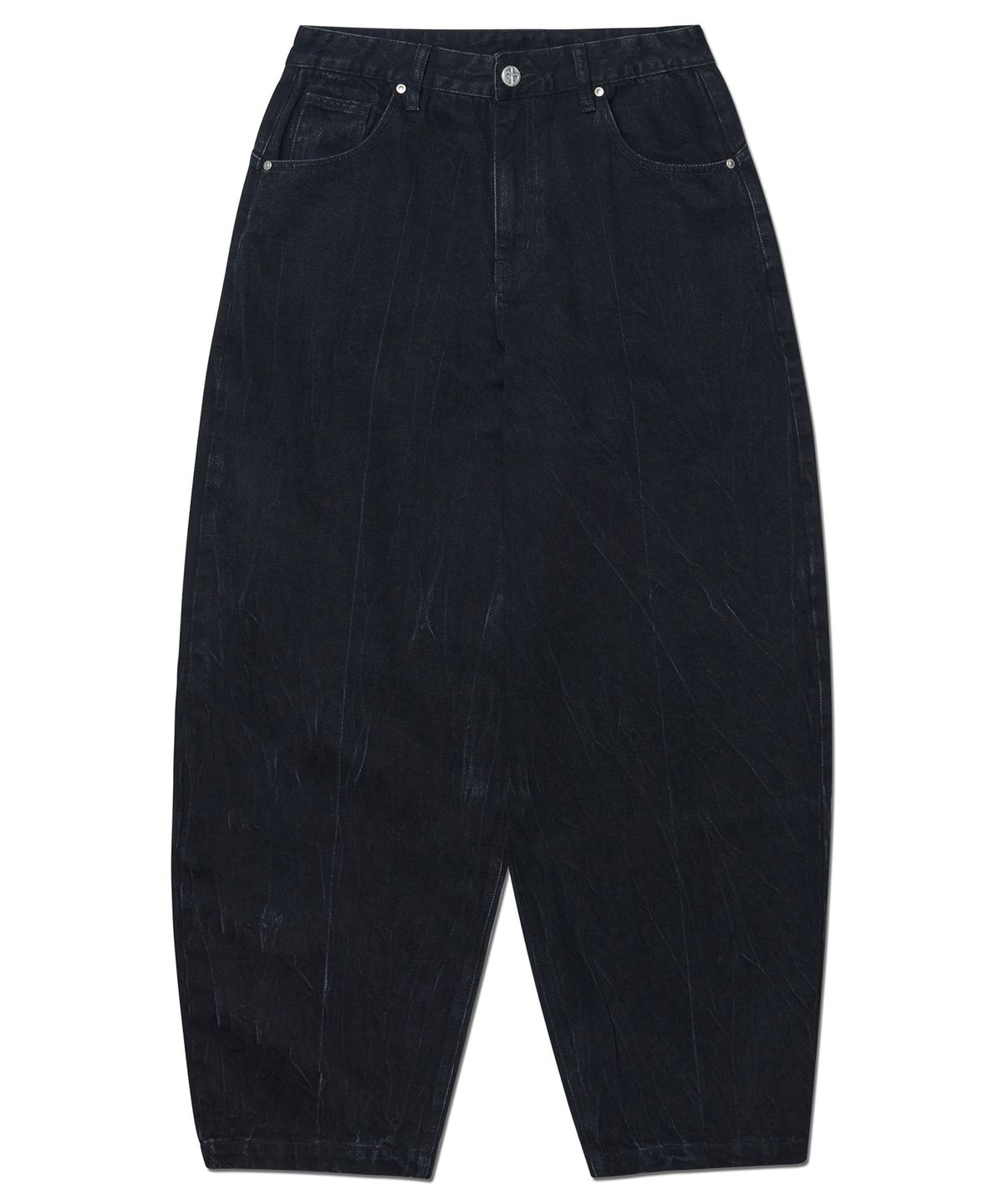 노매뉴얼(NOMANUAL) C.W WIDE DENIM PANTS - BLACK