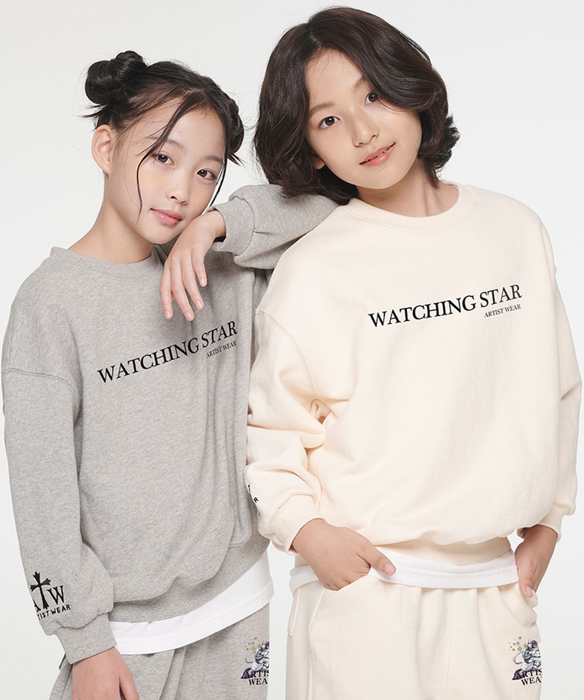 아티스트웨어 키즈(ARTISTWEARKIDS) [ATW] 키즈 워칭스타 셋업_GY
