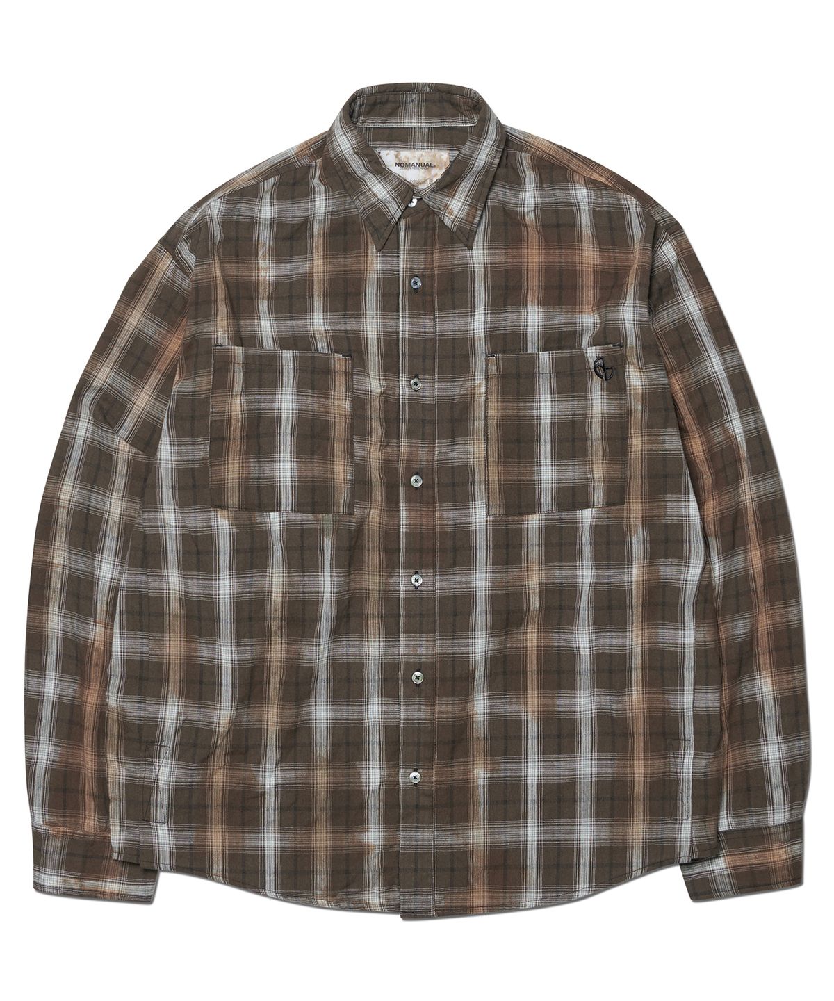 노매뉴얼(NOMANUAL) O.D CHECK SHIRT - BROWN