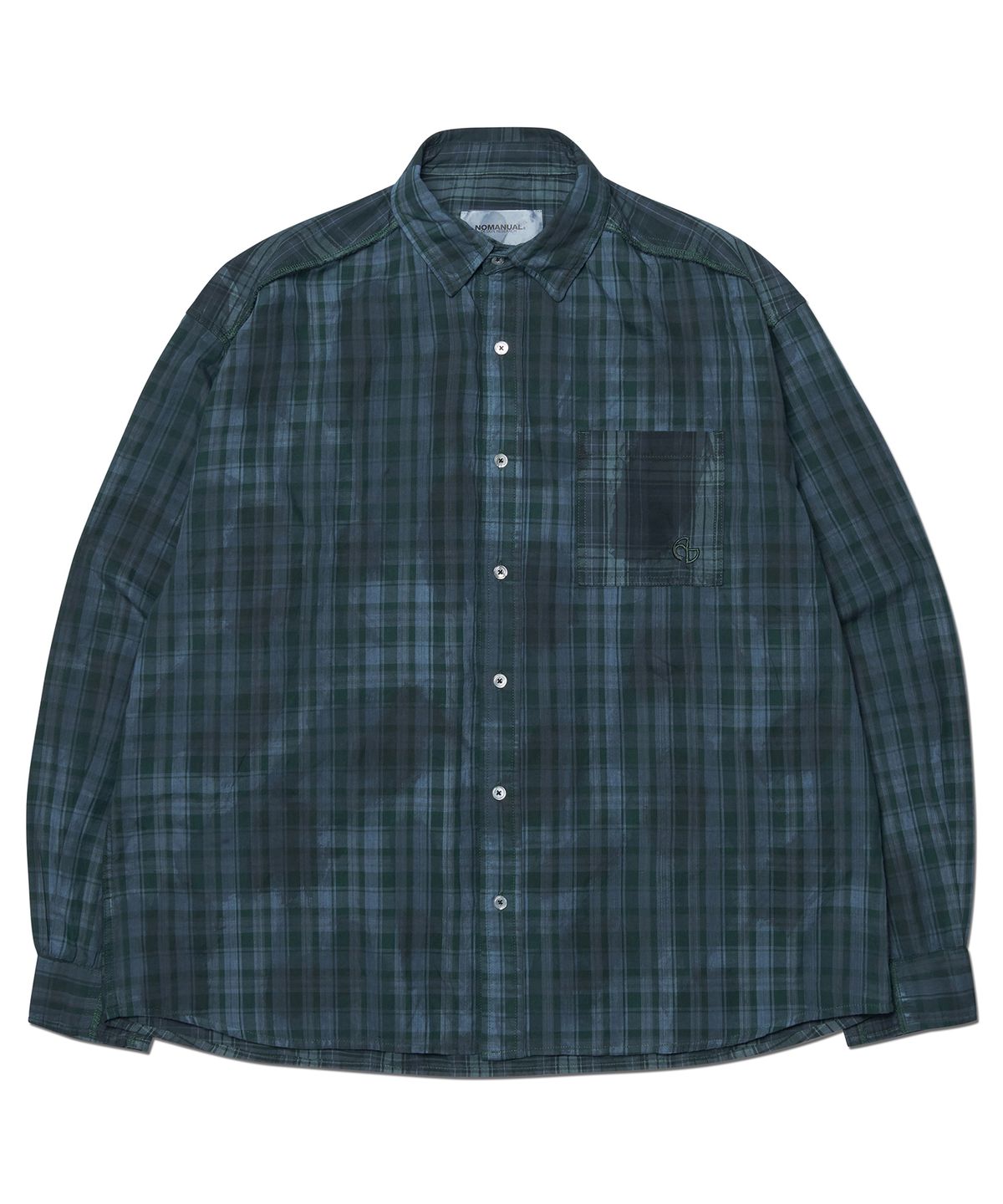 노매뉴얼(NOMANUAL) H.R CHECK SHIRTS - GREEN