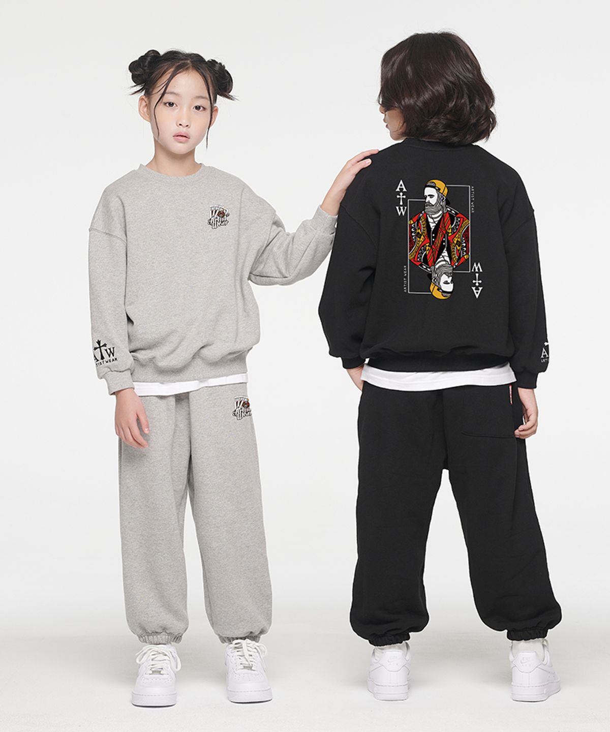 아티스트웨어 키즈(ARTISTWEARKIDS) [ATW] 키즈 킹 오브 스트릿 셋업_BK