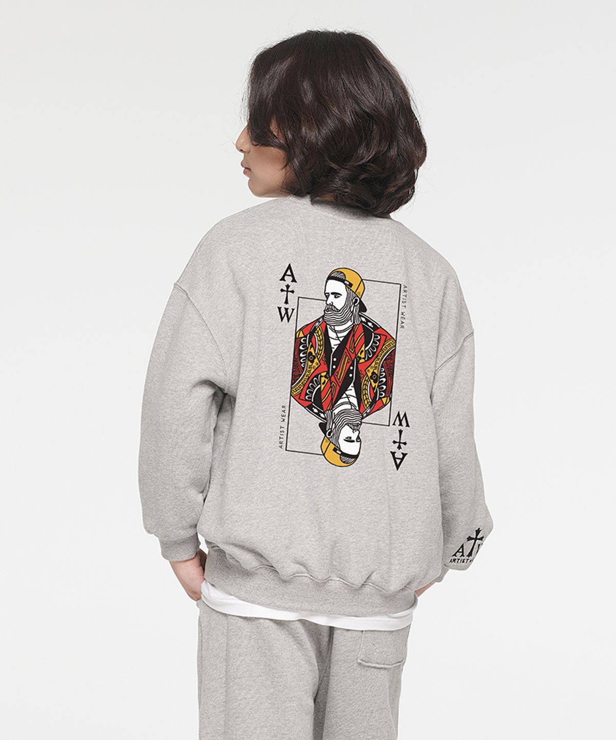 아티스트웨어 키즈(ARTISTWEARKIDS) [ATW] 키즈 킹 오브 스트릿 셋업_GY