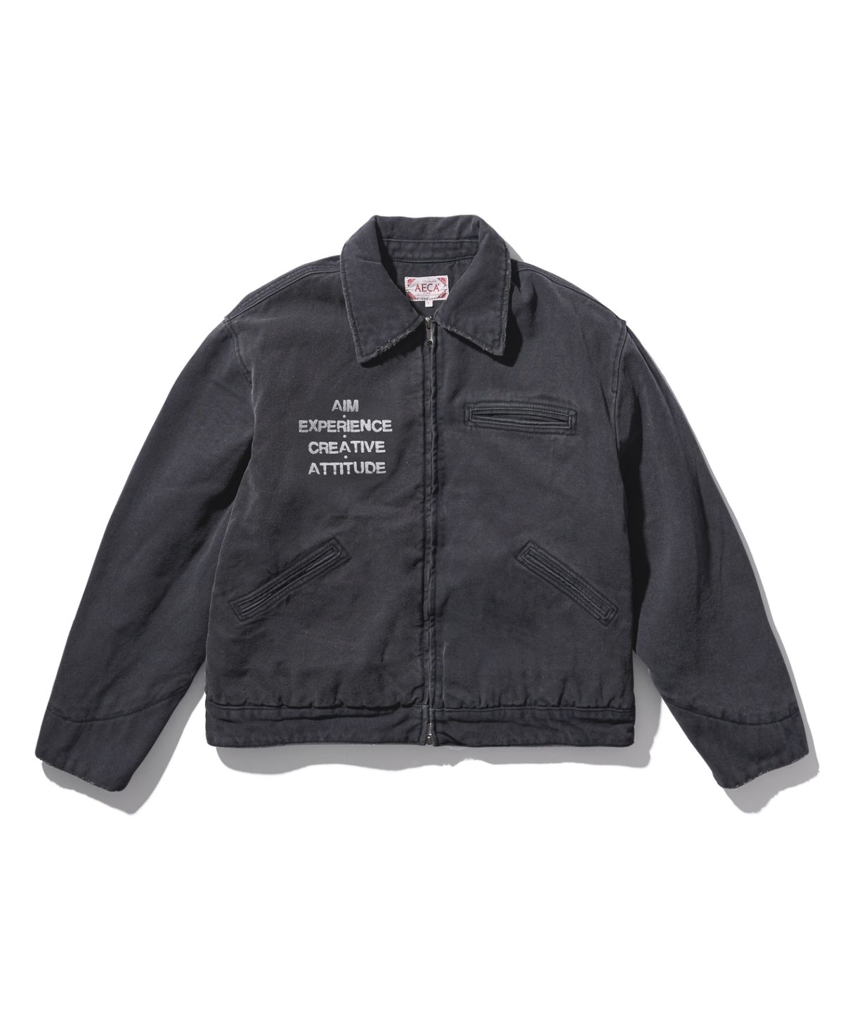 에이카화이트(AECA) AECA VINTAGE PIGMENT WORK JACKET-CHARCOAL