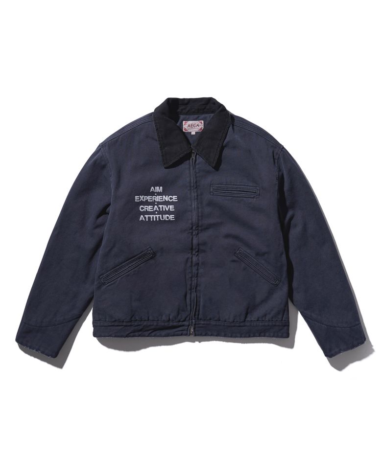 AECA VINTAGE PIGMENT WORK JACKET-NAVY