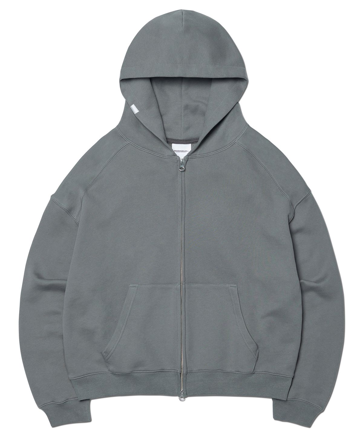 노매뉴얼(NOMANUAL) M.L HOODED ZIP-UP - GRAY