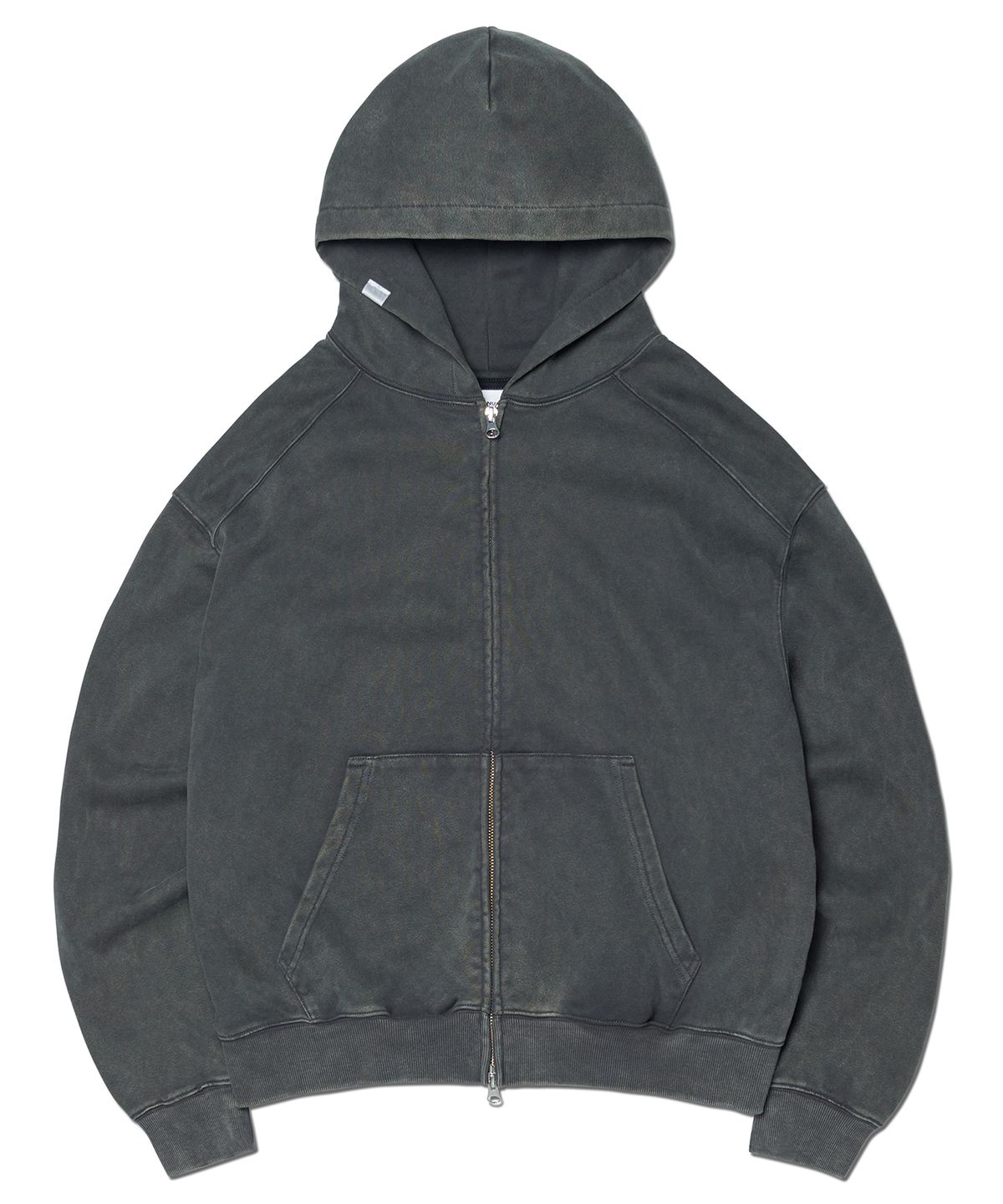 노매뉴얼(NOMANUAL) M.L HOODED ZIP-UP - WASHED CHARCOAL
