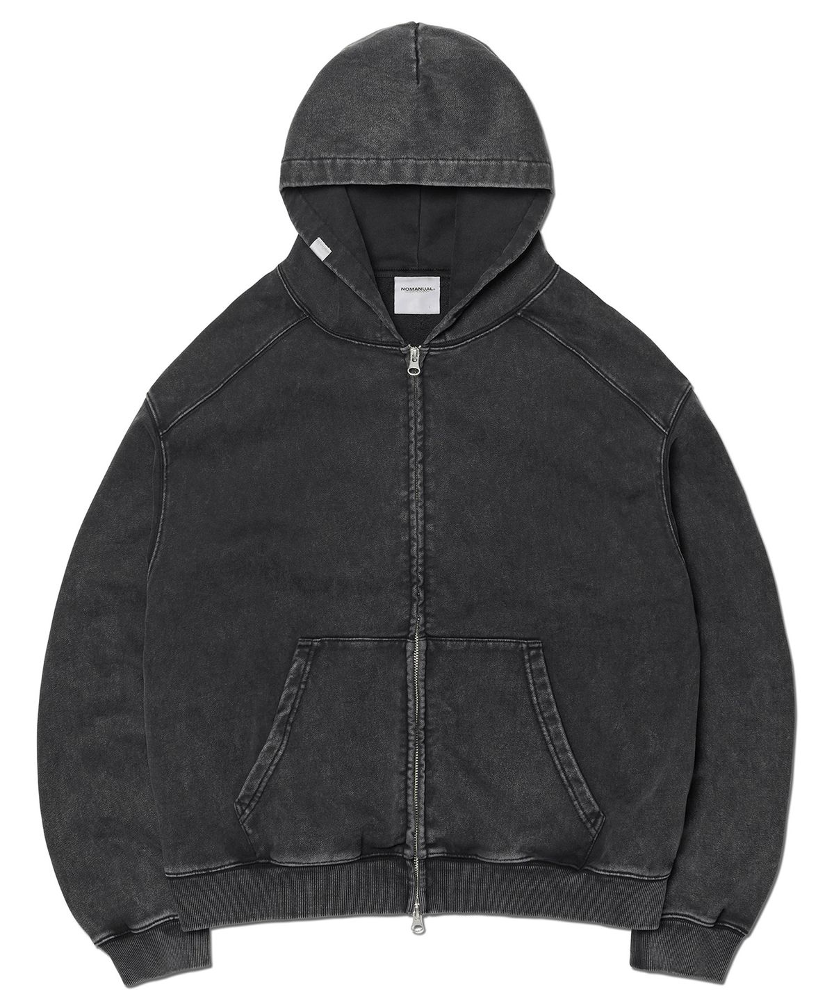 노매뉴얼(NOMANUAL) M.L HOODED ZIP-UP - ASH BROWN