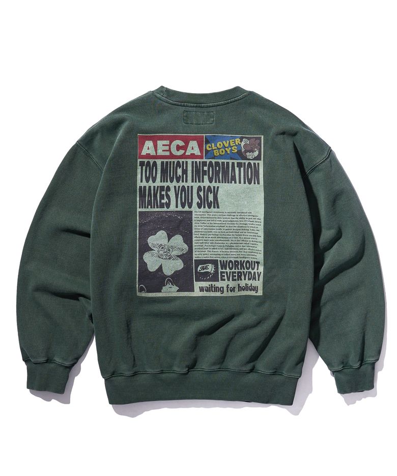 AECA SOCIAL BALANCE SWEAT SHIRTS-WASHED GREEN