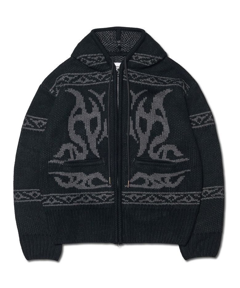 COWICHAN HOODED ZIP-UP - BLACK
